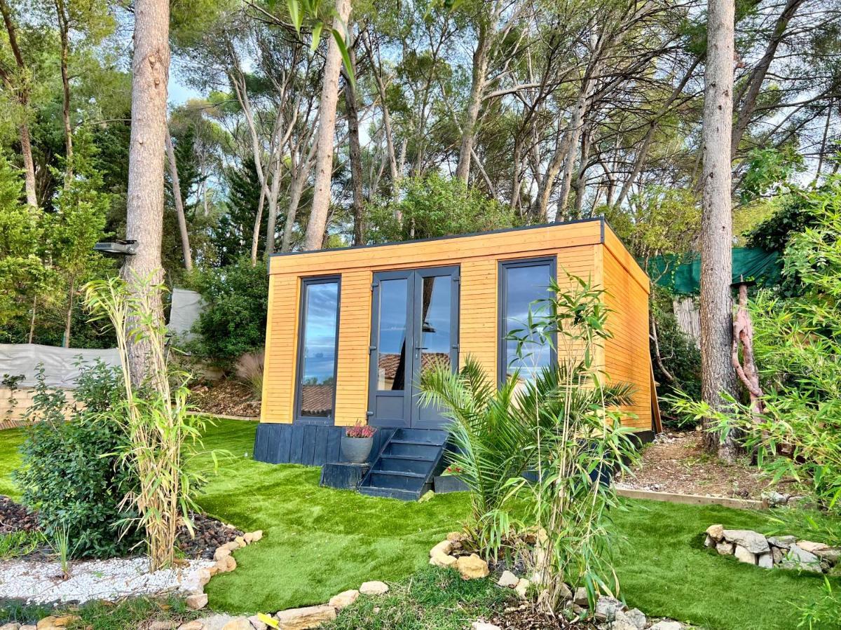 Charmant Studio Lodge Climatise Avec Jardin Et Vue Sur Le Pic Saint Loup Jacou Exterior foto