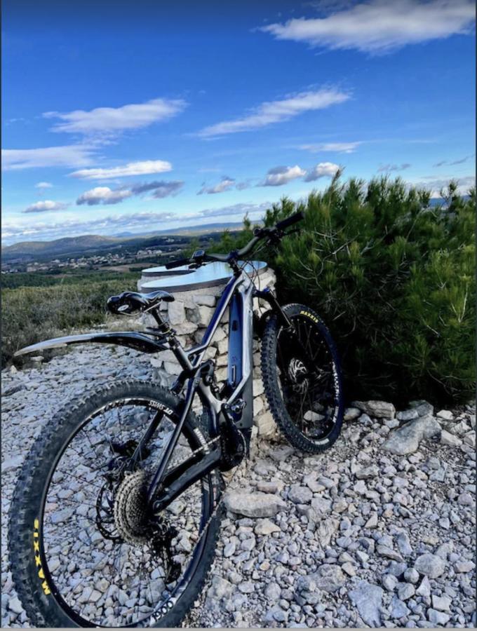 Charmant Studio Lodge Climatise Avec Jardin Et Vue Sur Le Pic Saint Loup Jacou Exterior foto