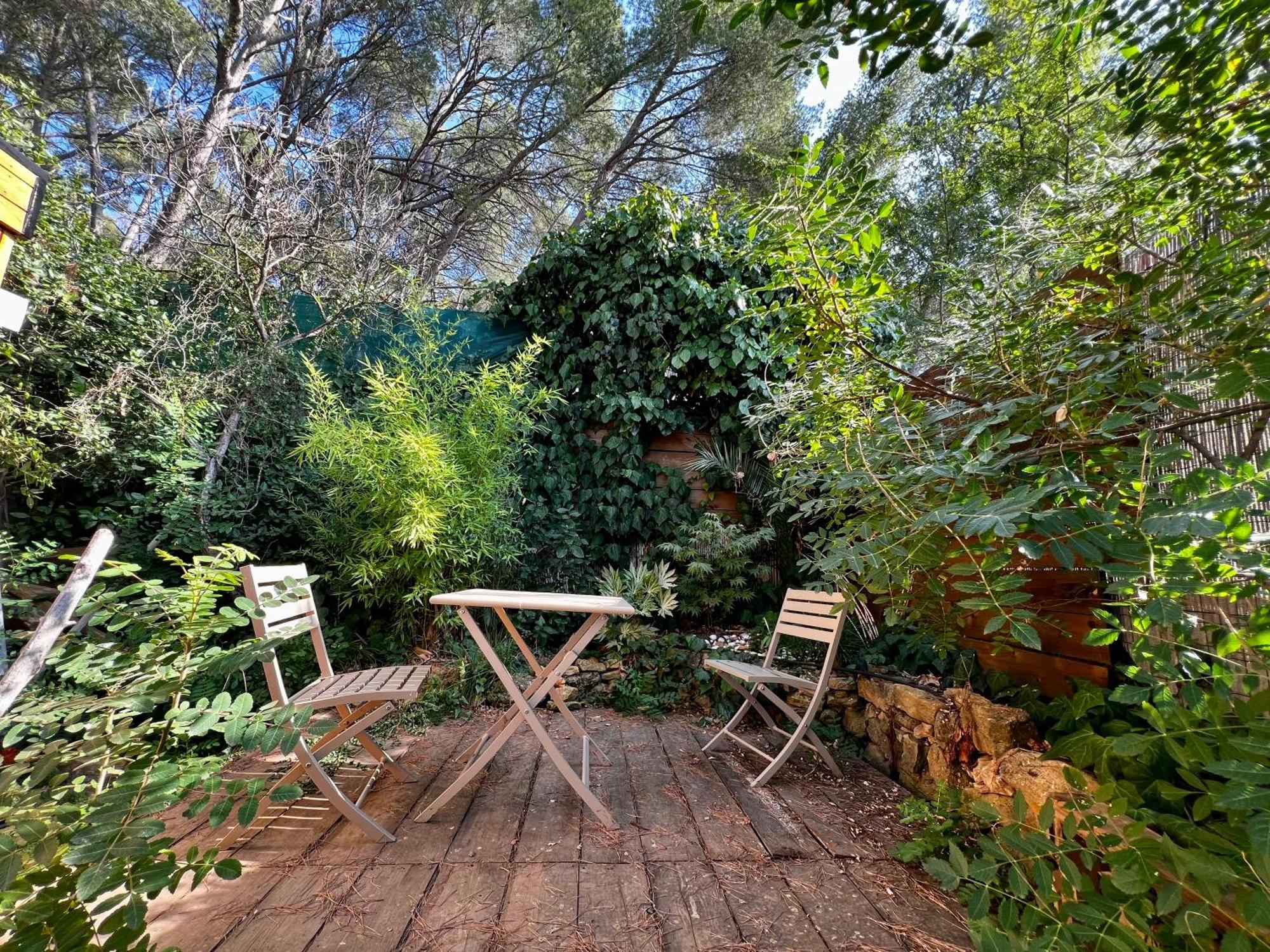 Charmant Studio Lodge Climatise Avec Jardin Et Vue Sur Le Pic Saint Loup Jacou Exterior foto